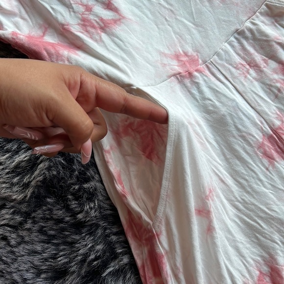 Nordstrom Girls’ Got Your Back Print Tie Back Jumpsuit In Pink Lotus Tie Dye NWT - Picture 5 of 7